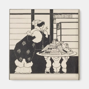 Aimant Femme dans une librairie, design pour un co-propri