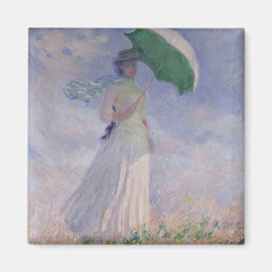 Aimant Femme de Claude Monet   avec un parasol tourné à