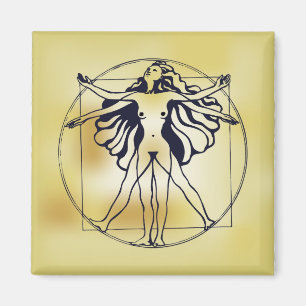 Aimant Femme de Vitruvian