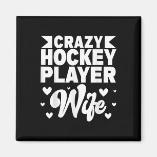 Aimant Femme folle de joueur de hockey Champ de hockey su