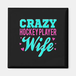 Aimant Femme folle de joueur de hockey Jeux olympiques de