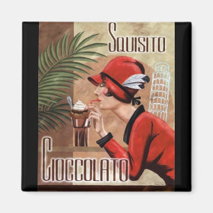 Aimant Femme italienne de chocolat de Squisito Cioccolato