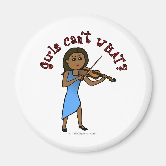 Aimant Femme noire jouant du violon (Devant)