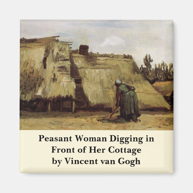Aimant Femme paysanne creusant le chalet par Vincent van  (Devant)