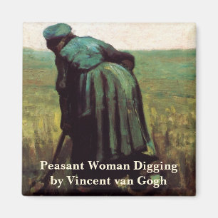 Aimant Femme paysanne creuser par Vincent van Gogh