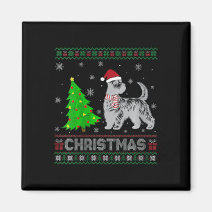 Aimant Femme Scottie Chien Xmas Arbre Éclairage Noël laid