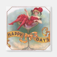 Femme victorienne Champagne rouge heureuse
