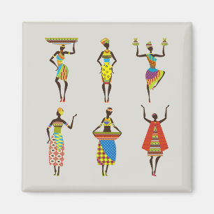 Aimant Femmes africaines illustrées