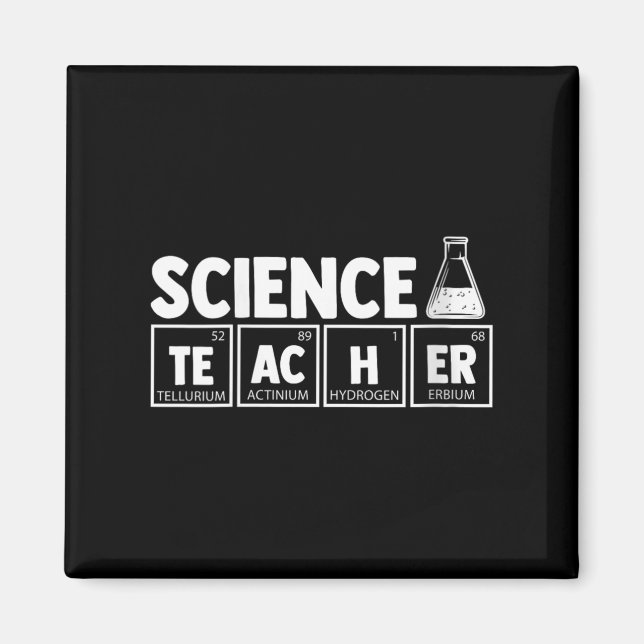 Aimant Femmes amusantes Table périodique Enseignant scien (Devant)