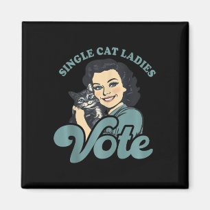 Aimant Femmes chats sans enfants Vote Kamala Harris 2024 