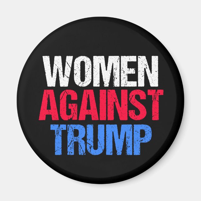 Aimant Femmes contre Trump 2024 Élections noir (Devant)