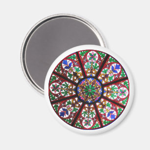 Aimant Fenêtre en verre à motif rond