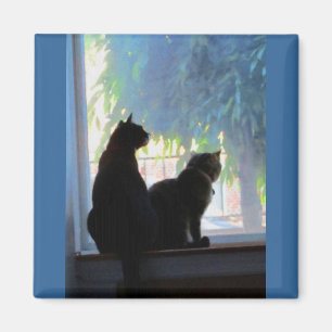 Aimant Fenêtre regardant Kitties
