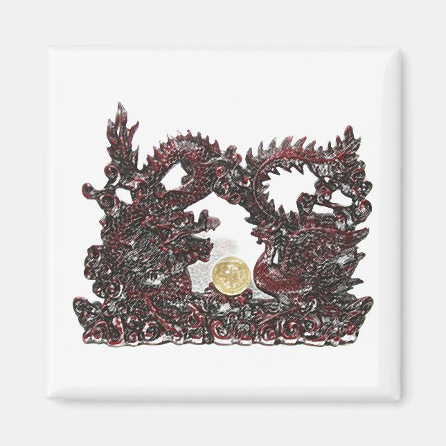 Aimant Feng Shui Dragon & Phoenix (Devant)