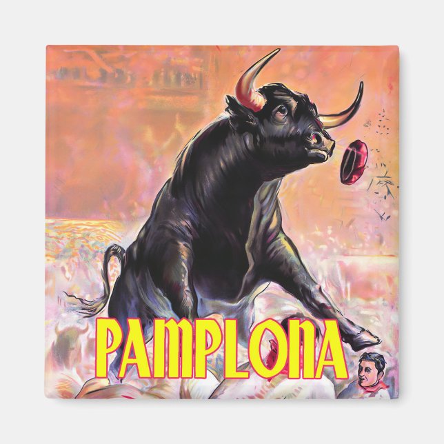 Aimant Feria de Pampelune vintage 1948 (Devant)