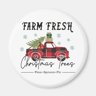 Aimant Ferme Arbres frais Noël
