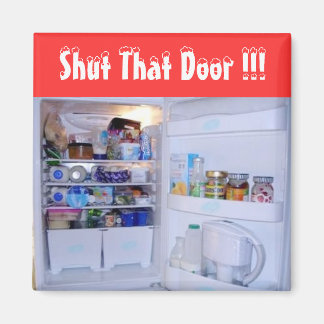 Aimant Fermer cette porte - (Aimant frigo)
