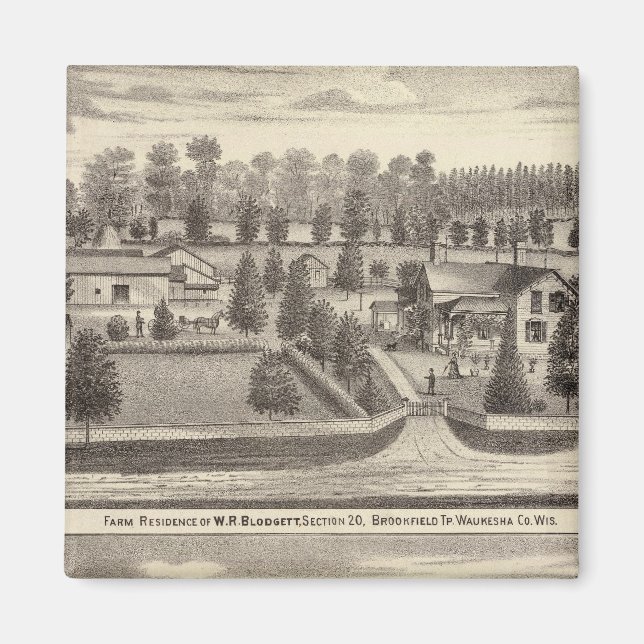 Aimant Fermes et résidences de WR Blodgett & GC Daubner (Devant)
