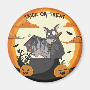 Aimant Fête Chauve-souris Halloween Mignonne et Effrayant