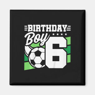 Aimant Fête d'anniversaire de football pour enfants - Gar