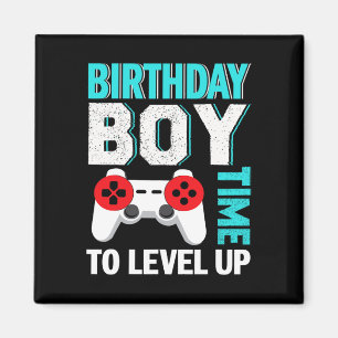 Aimant Fête d'anniversaire de jeu vidéo pour garçon