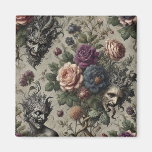 Aimant Fête d'anniversaire - Gothique victorien Floral