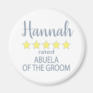 Aimant Fête de mariage 5 étoiles Abuela de Groom