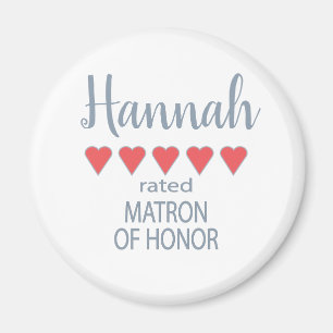 Aimant Fête de mariage et de mariage 5 Cardiaque d'honneu
