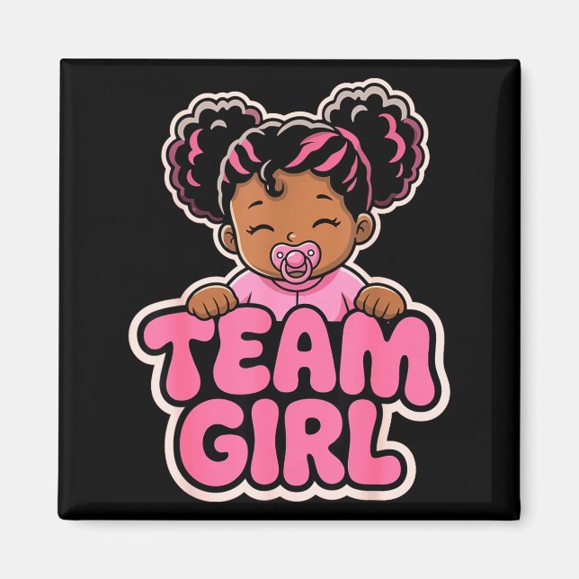 Aimant Fête de révélation de genre Équipe Afro Fille Anno (Devant)