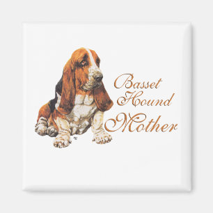 Aimant Fête des Mères Basset Hound