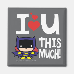 Aimant Fête des mères de batgirl   Je T'Aime Tant !
