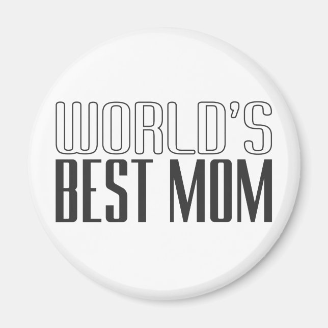 Aimant Fête des mères de la meilleure maman du monde | Ma (Devant)