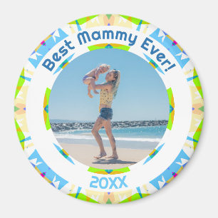 Aimant Fête des mères Meilleur Mammy Ever Baby Girl Photo