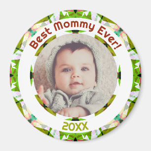 Aimant Fête des mères Meilleure maman Ever Baby Boy Photo