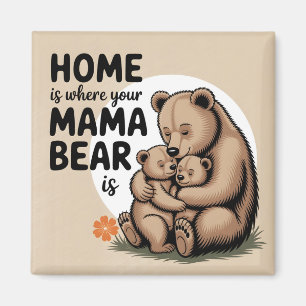 Aimant Fête des Mères Mère Mama Bear
