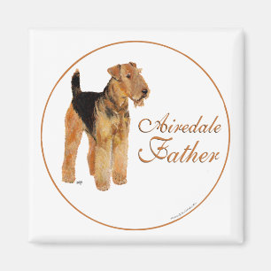 Aimant Fête des Pères Airedale