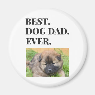 Aimant Fête des pères Meilleur papa chien jamais photo