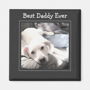 Aimant Fête des pères Meilleur Papa Jamais mignonne Chien