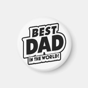 Aimant Fête des pères Meilleur Père Dans Le Monde