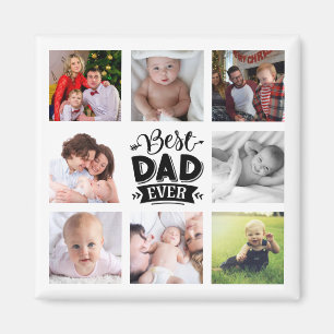 Aimant Fête des pères Photo Collage Cadeau DAD