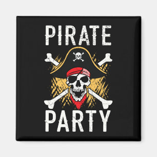 Aimant Fête d'hommes pirate caraïbes pirate amateur de pi