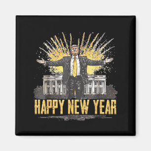 Aimant Fête du Nouvel An 2025 Trump 2024 Reprenez l'Améri