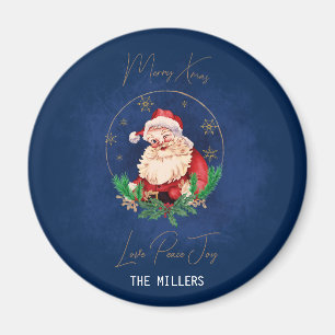 Aimant Fête du Père Noël Rouge Noël Vintage hiver Noël