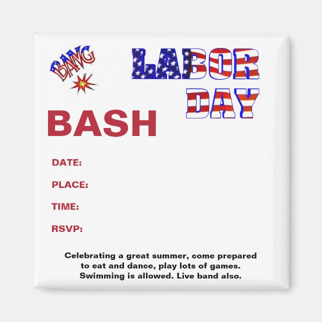 Aimant Fête du Travail - (Devant)