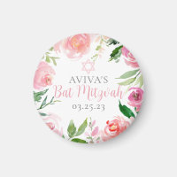 Fête élégante de Bat Mitzvah Fleurs roses personna