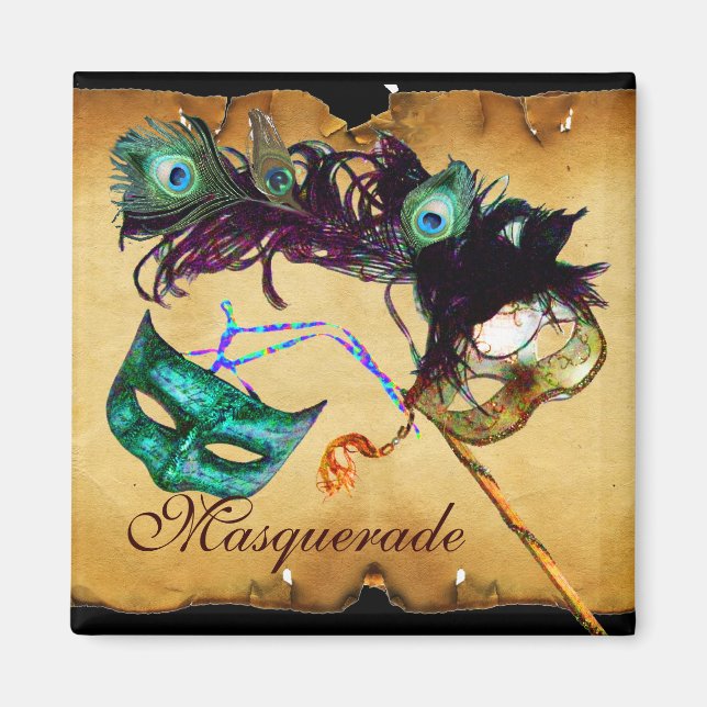 AIMANT FÊTE MASQUÉE DU MARDI GRAS (Devant)