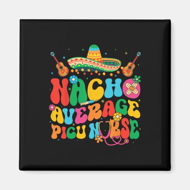 Aimant Fête mexicaine Cinco De Mayo d'infirmière Picu moy (Devant)