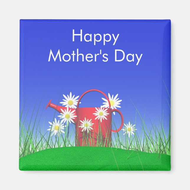 Aimant Fêtes des mères et canettes d'arrosage (Devant)