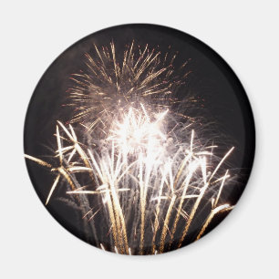 Aimant Feu d'artifice blanc et or I Fête patriotique