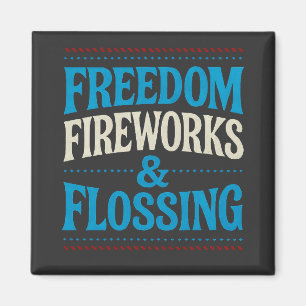 Aimant Feu d'artifice de la liberté et dentiste dentaire 